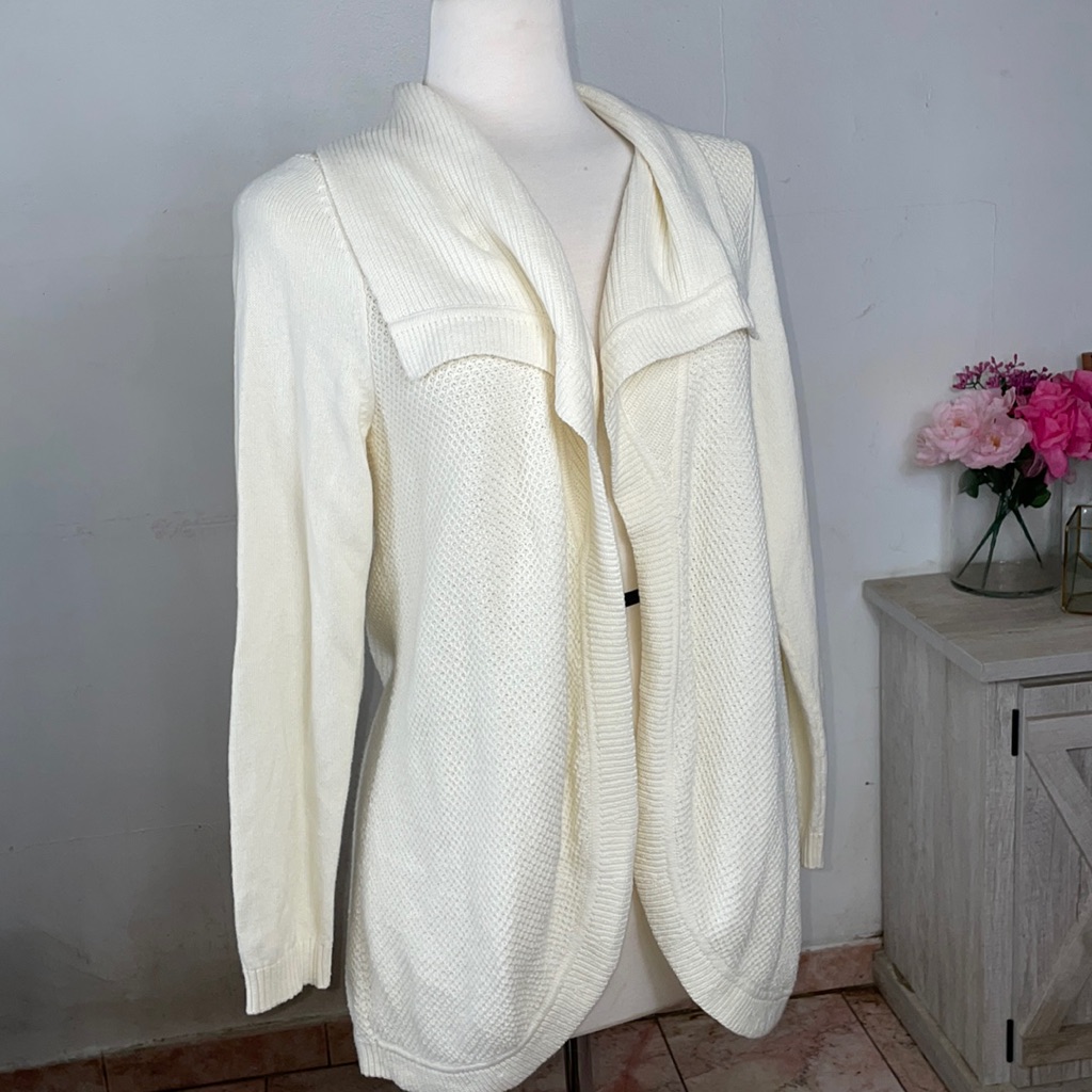 Talbots Cream Knit Cardigan